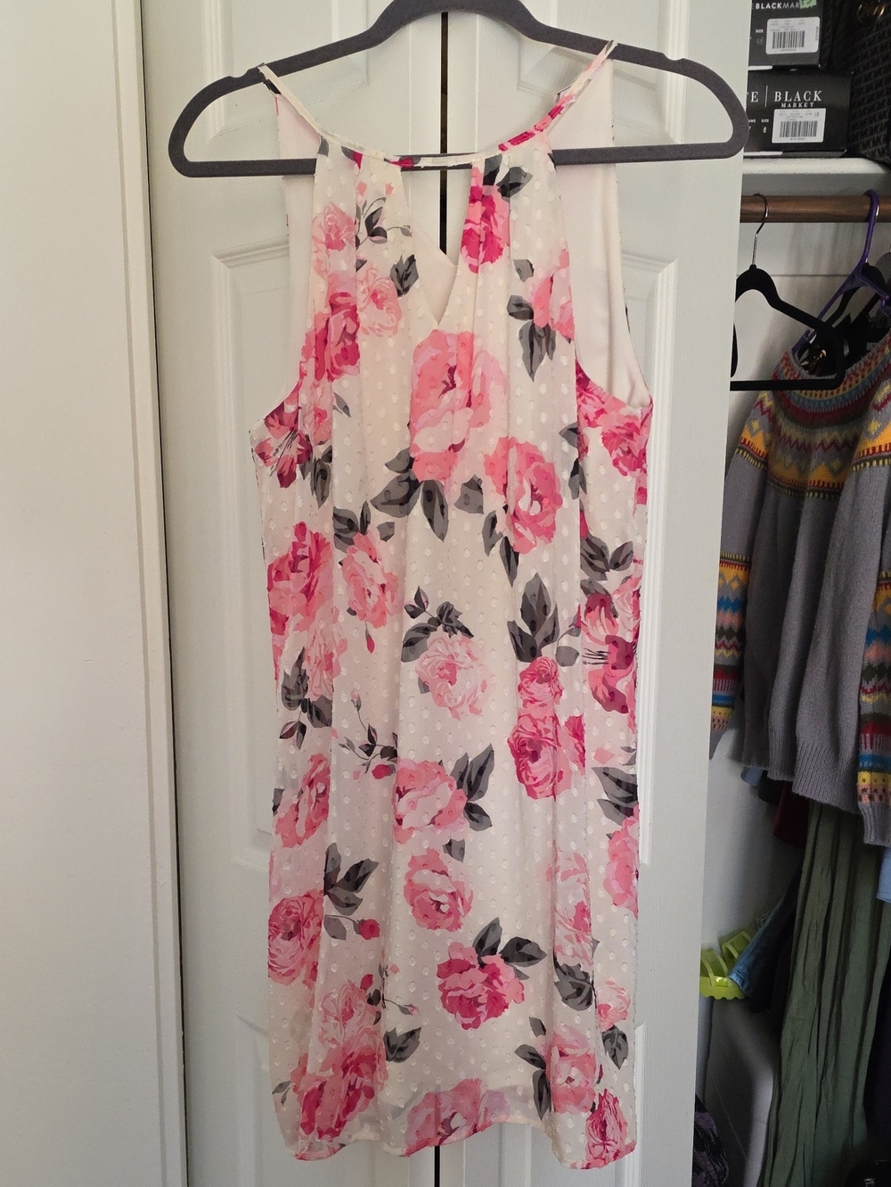 Candie's Pink Floral Halter Mini Dress